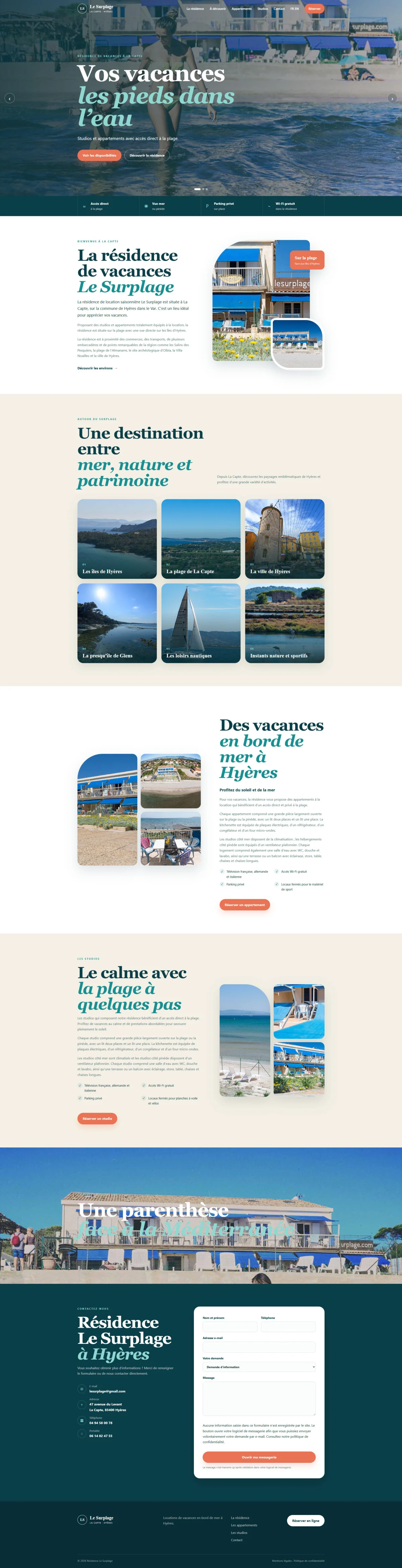 Le Surplage, site de résidence touristique