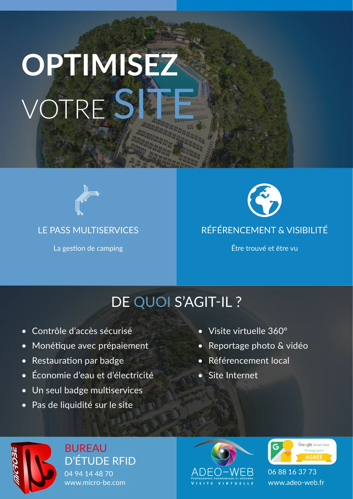 MicroBE et ADEO-WEB, support commercial